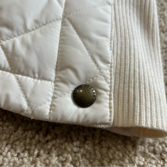 Polo Ralph Lauren Challege Equestrian Quilted Vest Sz M Crest Suede Shoulders - Picture 7 of 9